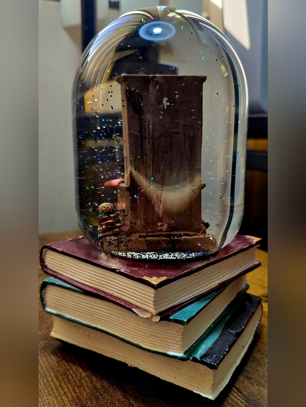 Broomstick Blvd Halloween Skeleton musical snow globe, Curses Potions Spell Book - Picture 5 of 10